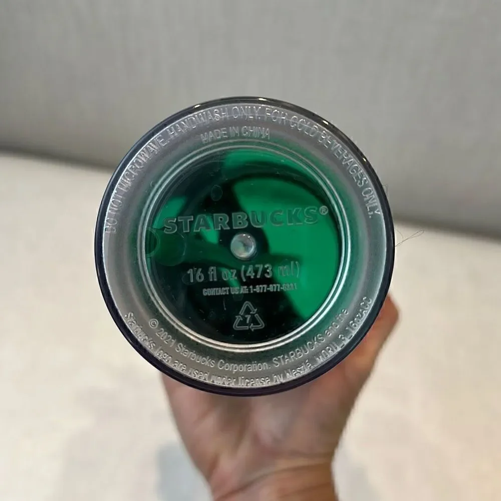 Starbucks 2021 Tumbler 16 Oz Blue Ombré Green Lid Straw Cup
